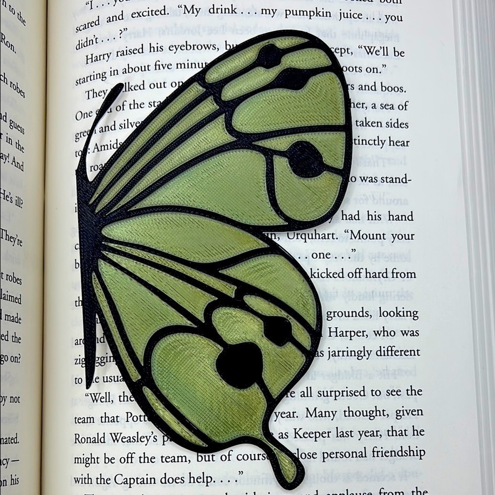 Green Butterfly 3D Printed Bookmark